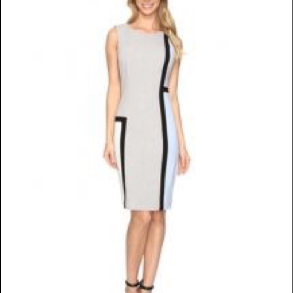 Calvin Klein color block sheath dress Size 4